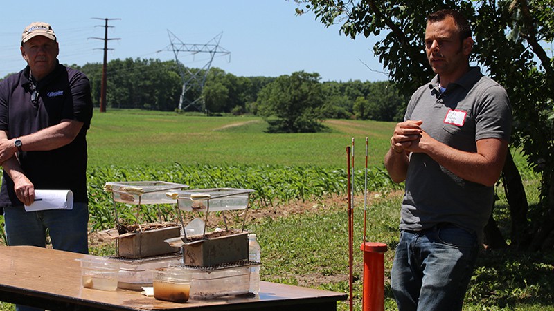 Mike Patin & Mike Ballweg demonstrate Rainfall Simulator Mike Patin & Mike Ballweg demonstrate Rainfall Simulator