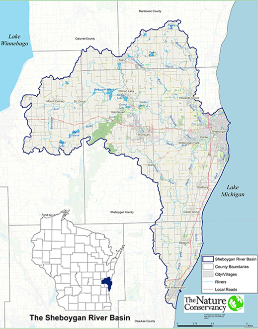 Map of Sheboygan River Basin